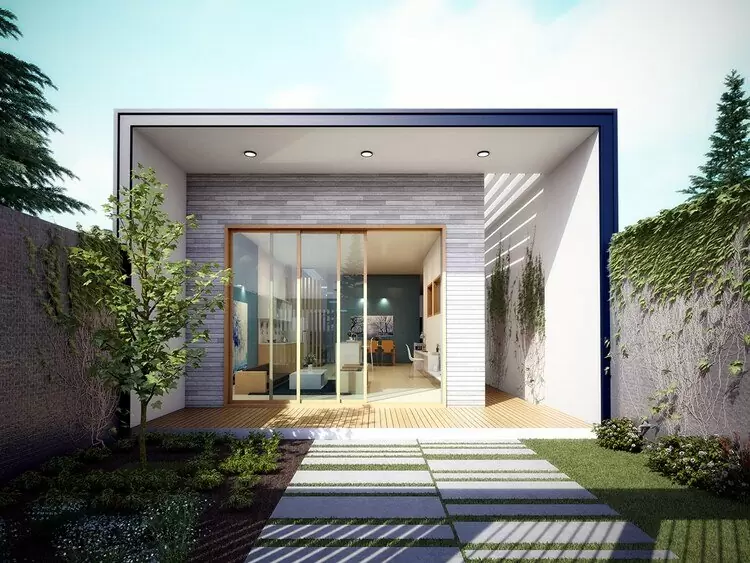 Mẫu nhà cấp 4 đẹp 5x20 hiện đại